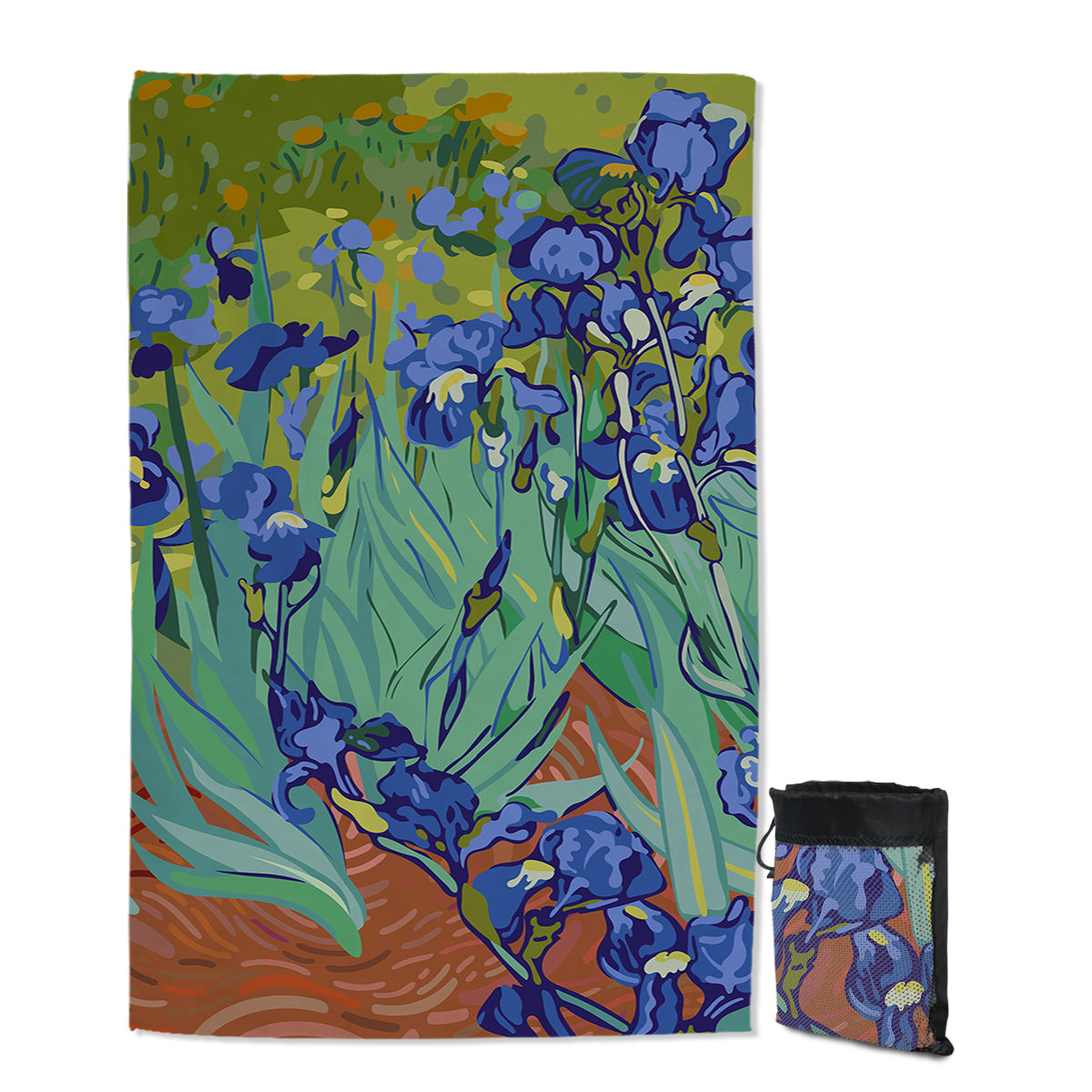 Van Gogh&#39;s Irises Sand Free Towel