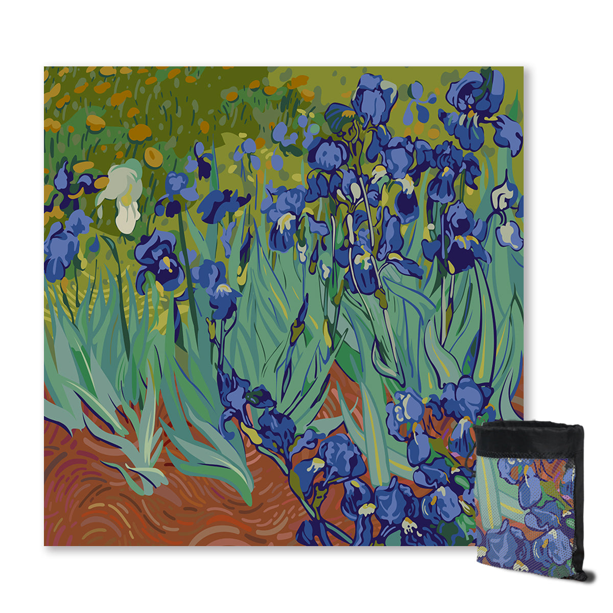 Van Gogh's Irises Sand Free Towel