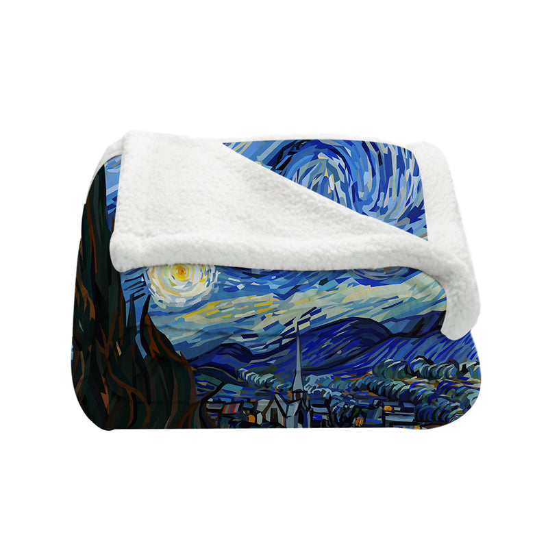 Van Gogh's Starry Nght Bedspread Blanket