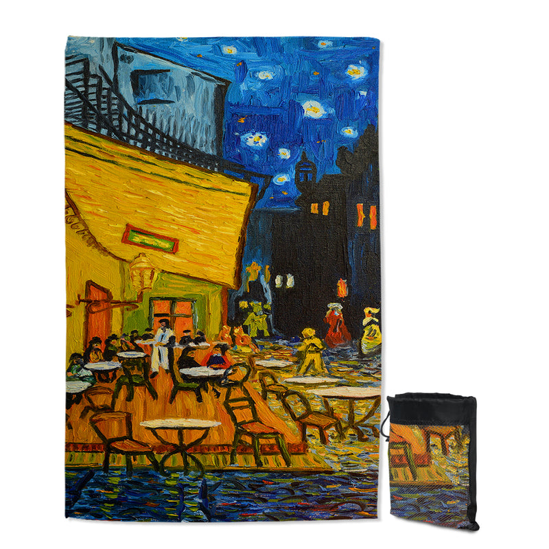 Van Gogh's Cafe Terrace at Night Sand Free Towel