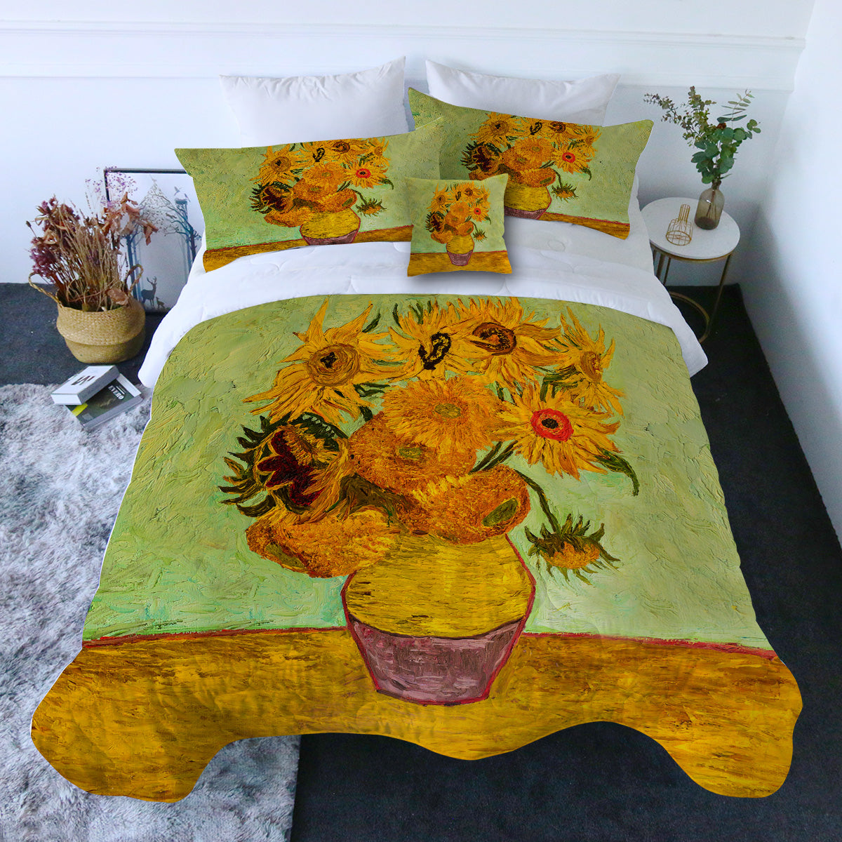 Van Gogh's Sunflowers Quilt Set