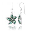 Abalone Shell Starfish French Wire Earrings