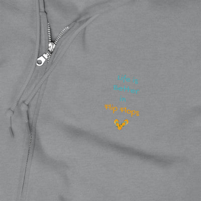Life is Better in Flip Flops Embroidered Hoodie