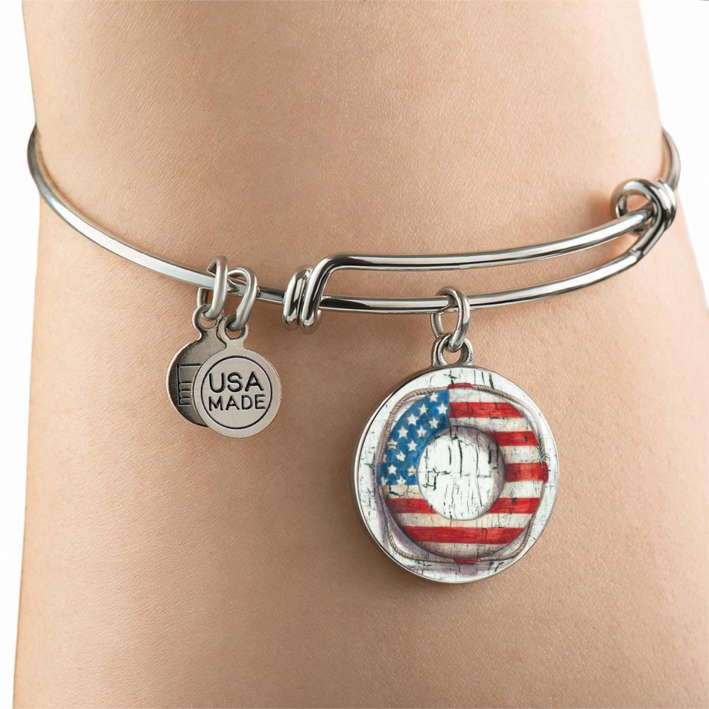 American Beachy Lifebelt Bangle Bracelet