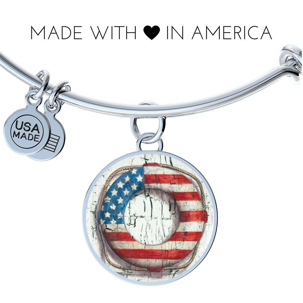 American Beachy Lifebelt Bangle Bracelet