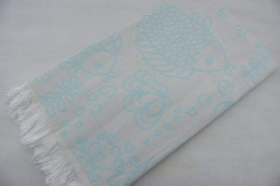 Aquamarine Sea Life 100% Cotton Towel