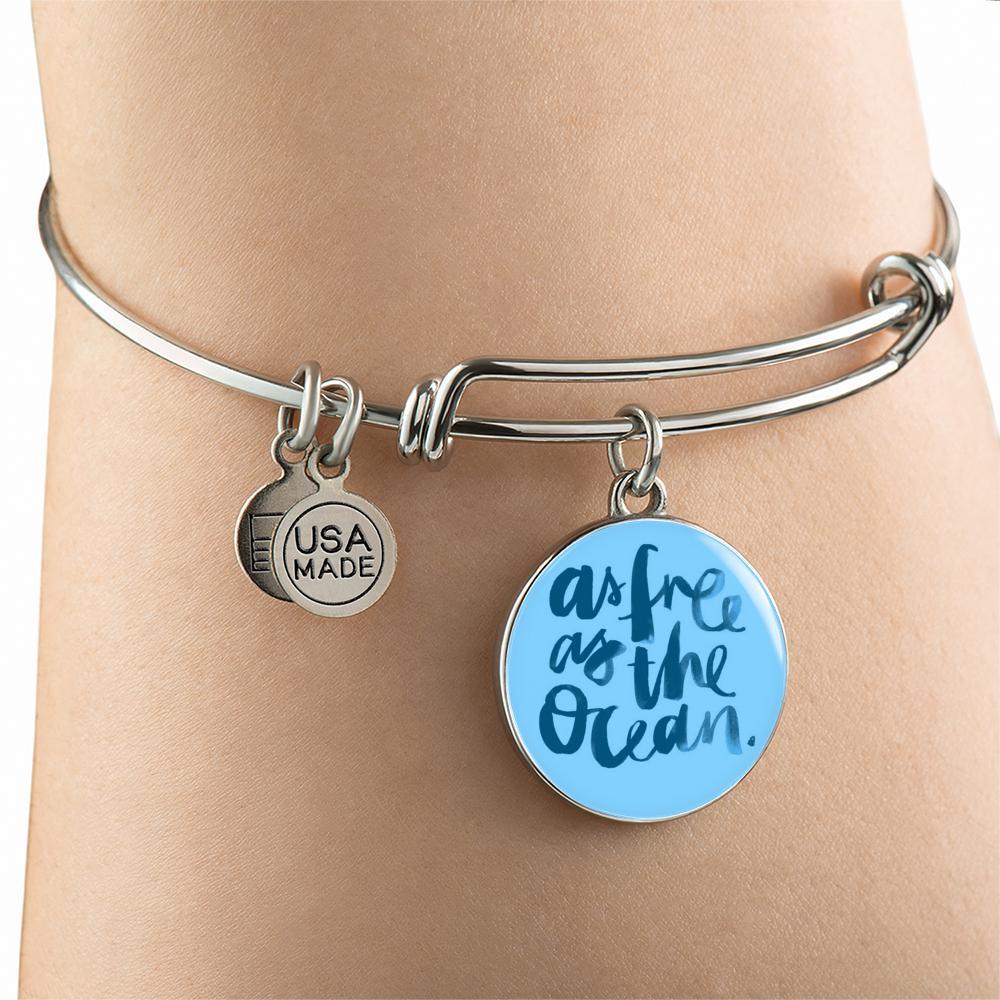 As Free As The Ocean Bangle Bracelet