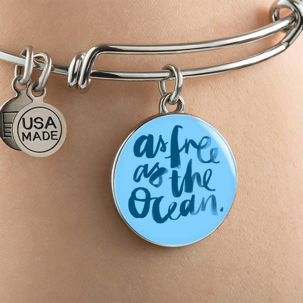 As Free As The Ocean Bangle Bracelet