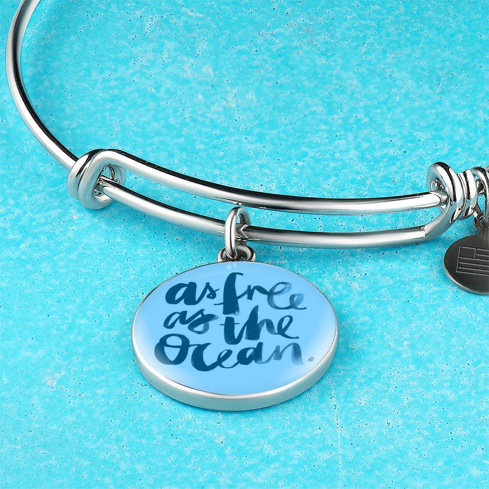 As Free As The Ocean Bangle Bracelet
