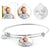 Photo Upload Circle Pendant - Personalized Bangle Bracelet