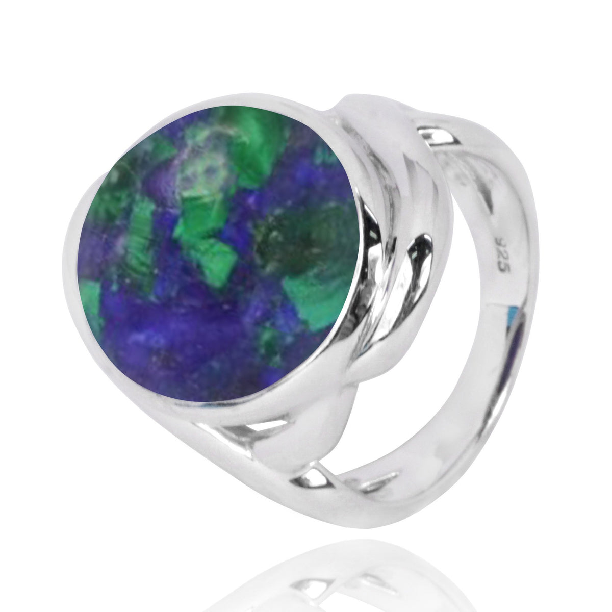 Azurite Malachite Cocktail Ring