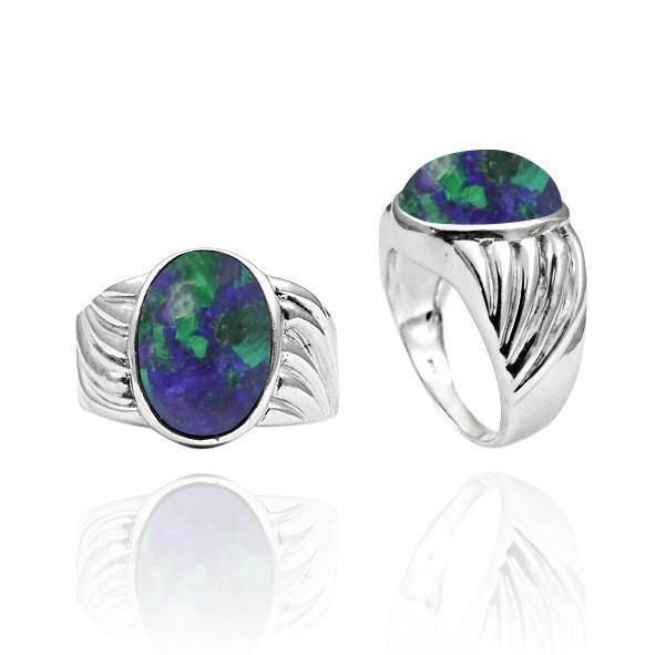 Azurite Malachite Cocktail Ring