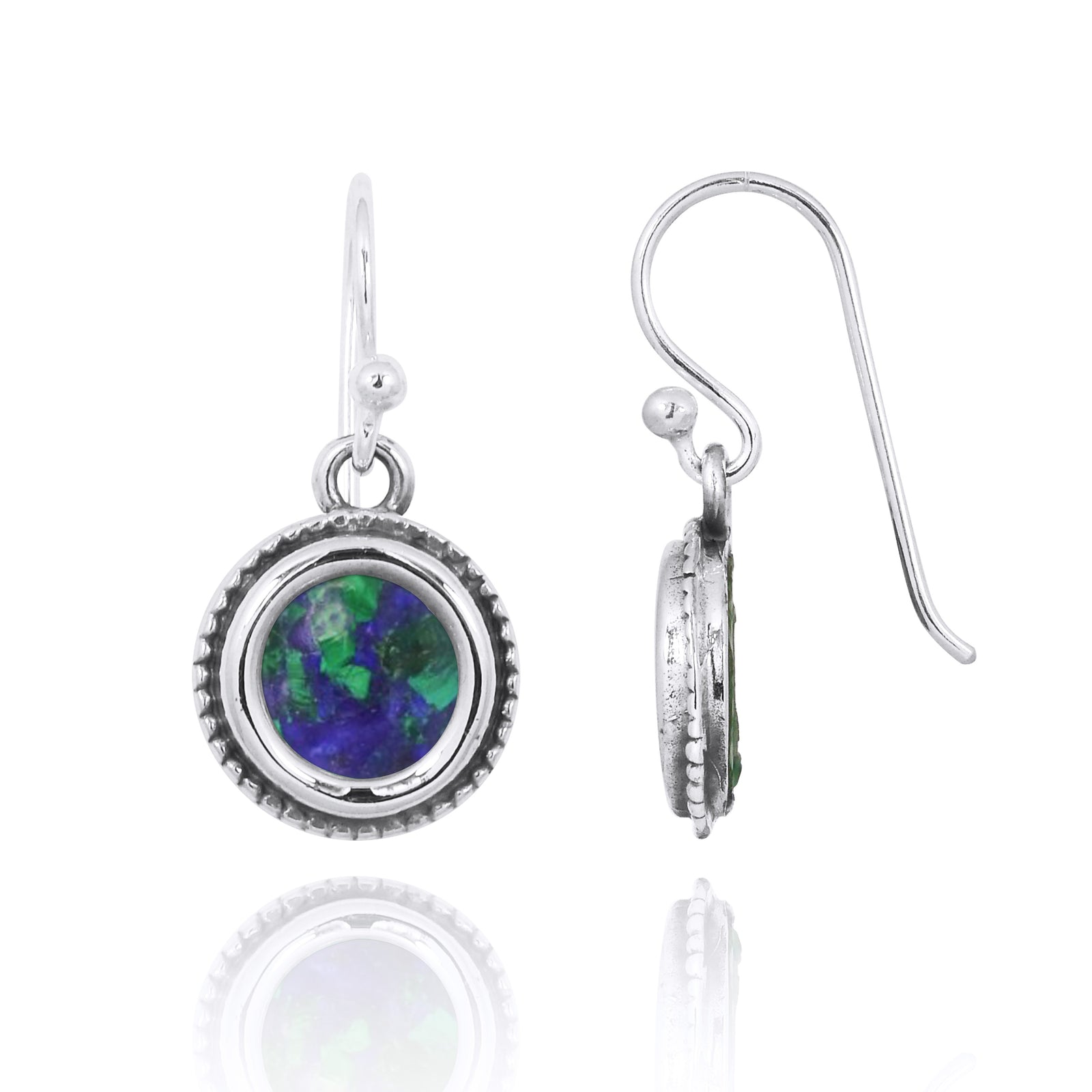 Azurite Malachite Drop Earrings
