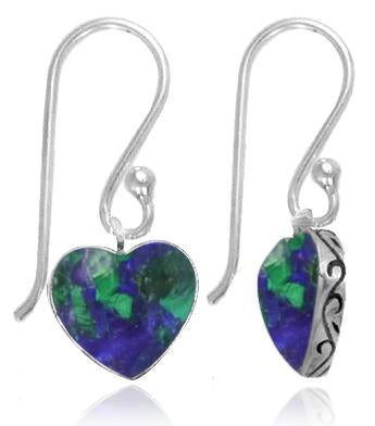 Azurite Malachite Drop Earrings