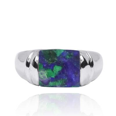 Azurite Malachite Gemstone Ring