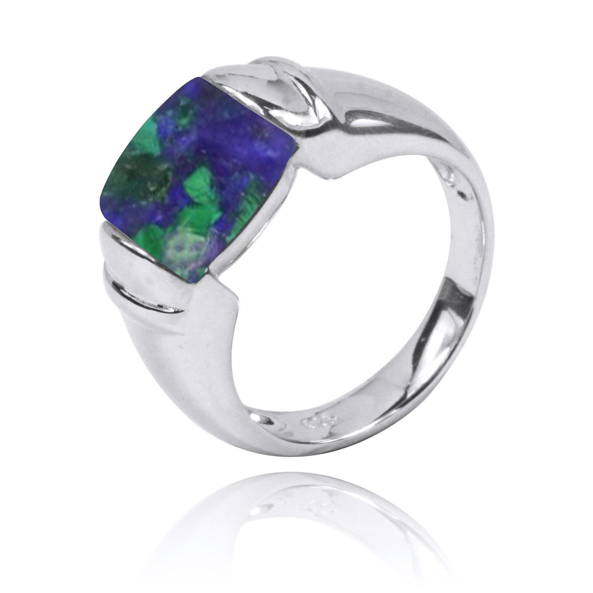 Azurite Malachite Gemstone Ring