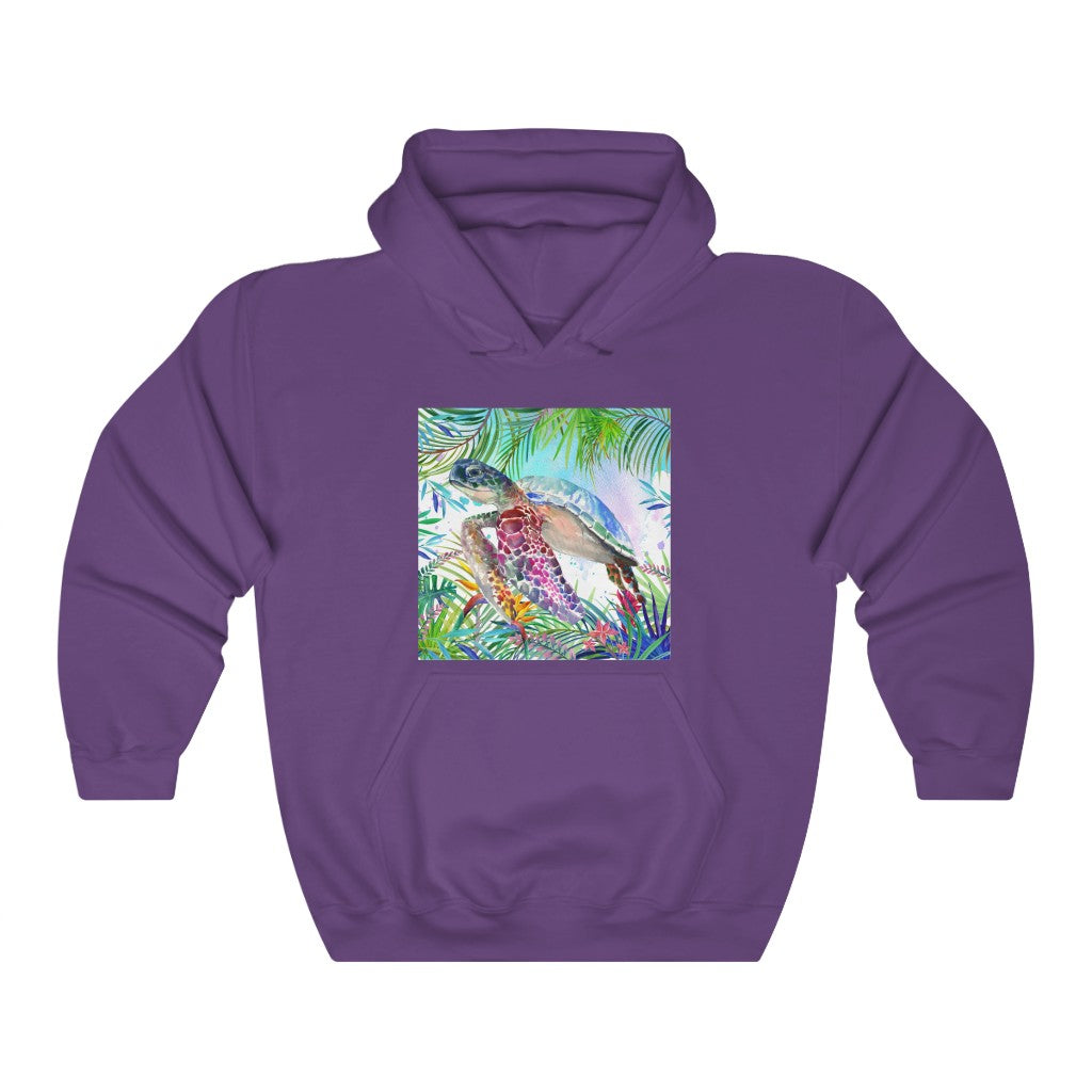 Tropical Sea Turtle Hooded Sweatshirt