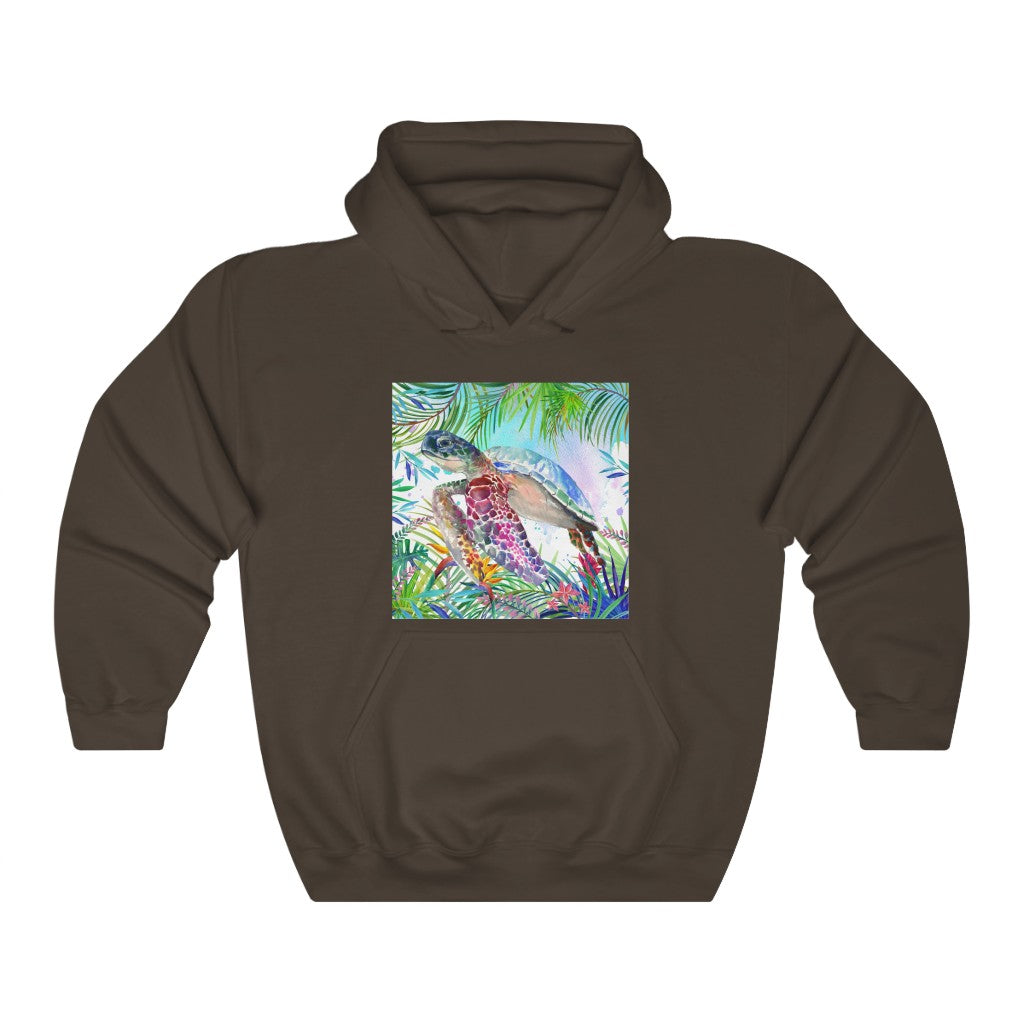 Tropical Sea Turtle Hooded Sweatshirt