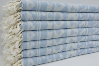 Baby Blue Mandala 100% Cotton Towel