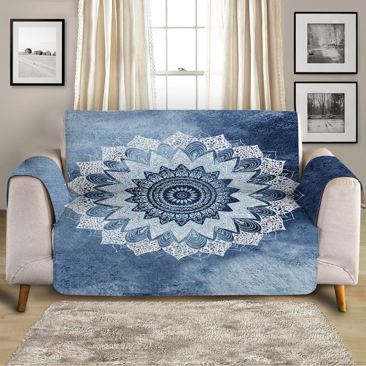 Bali Blue Surf Sofa Cover