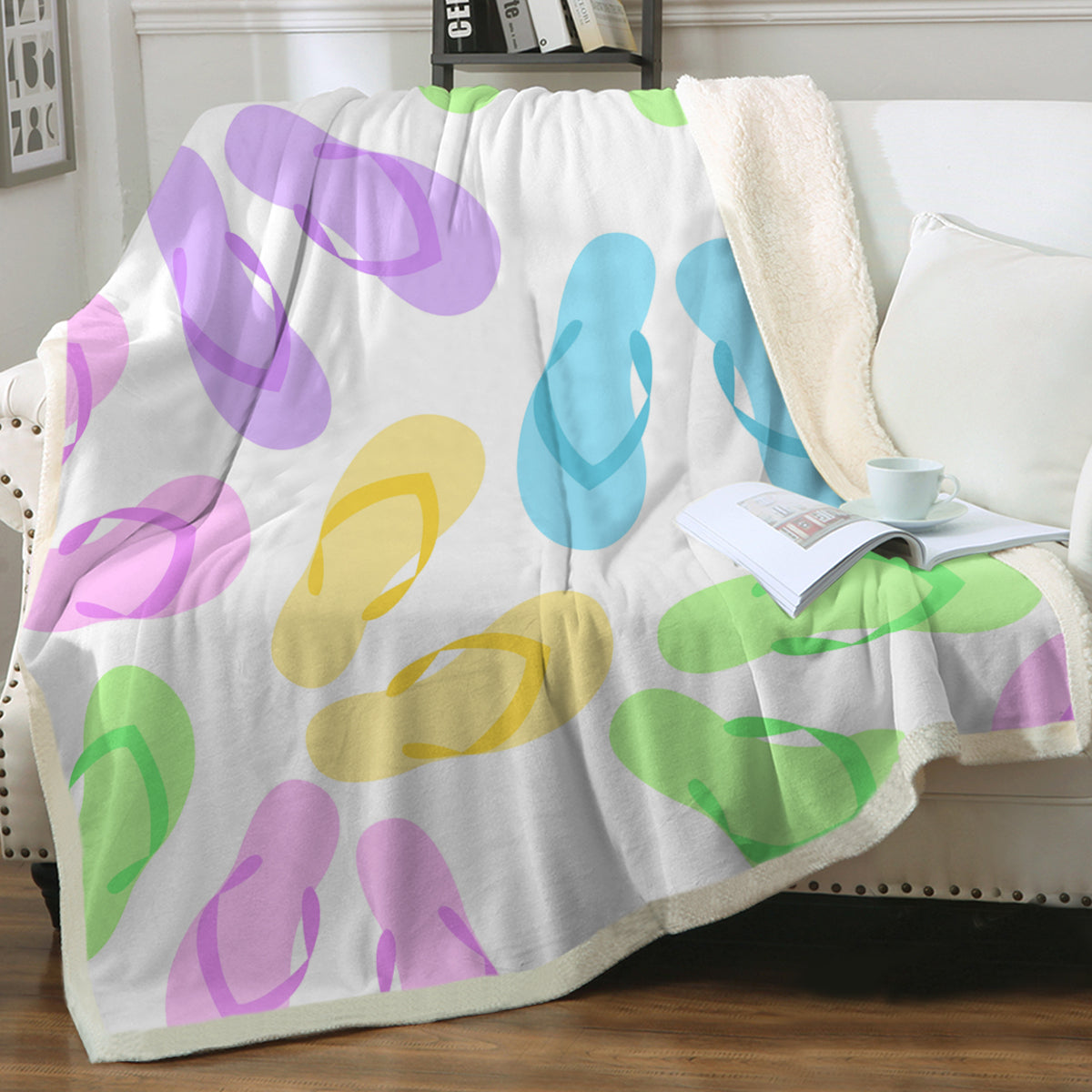 Flip Flops Galore Soft Sherpa Blanket