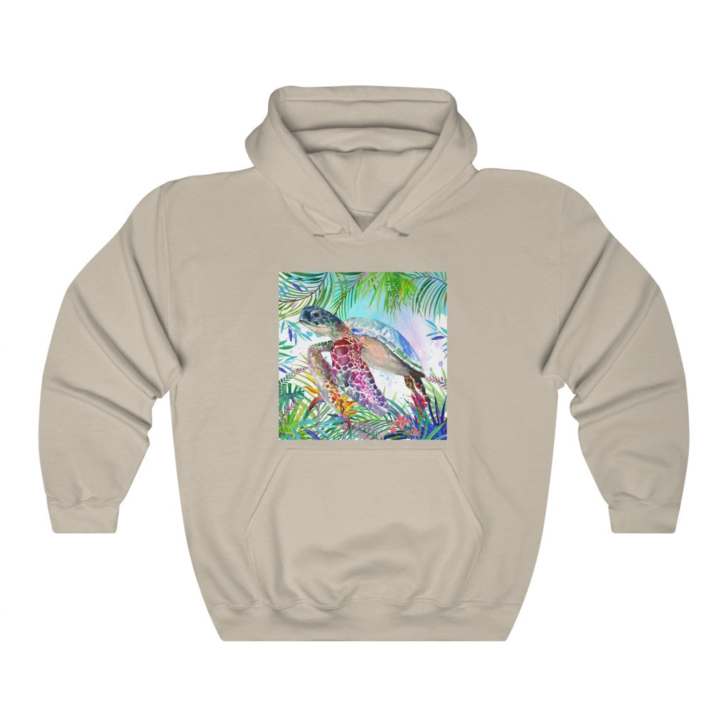 Tropical Sea Turtle Hooded Sweatshirt