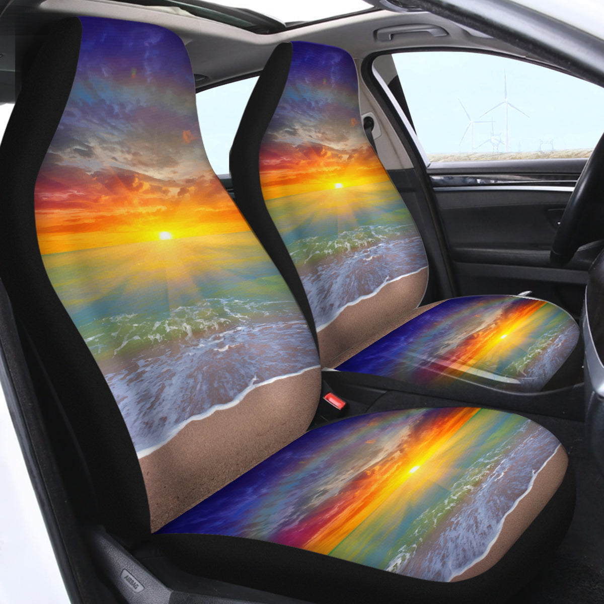Sunset Beach Car Seat Cover