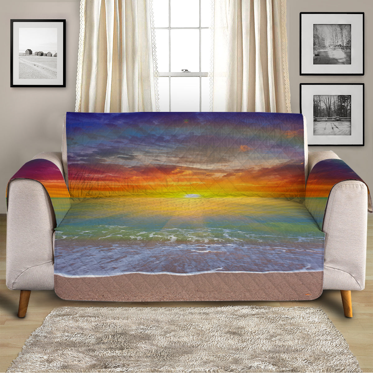 Beach Sunset Sofa Cover