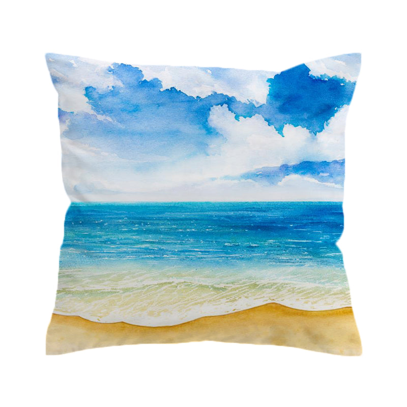 Beach Painting Pillow Cover