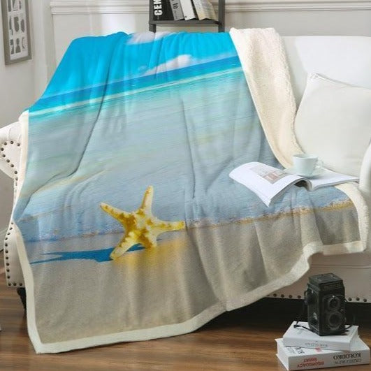 Beach Please Soft Sherpa Blanket