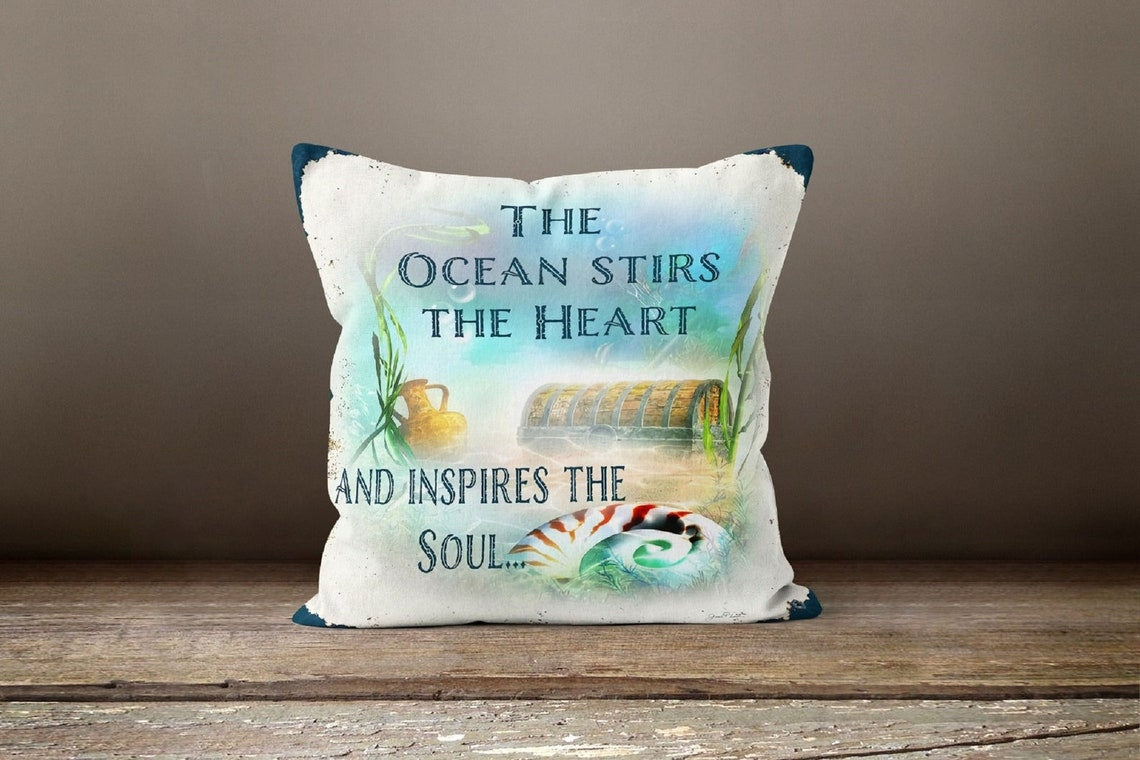 Beach Quotes Set of 4 Pillow Covers