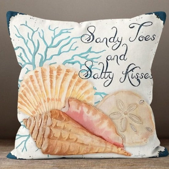 Beach Quotes Set of 4 Pillow Covers