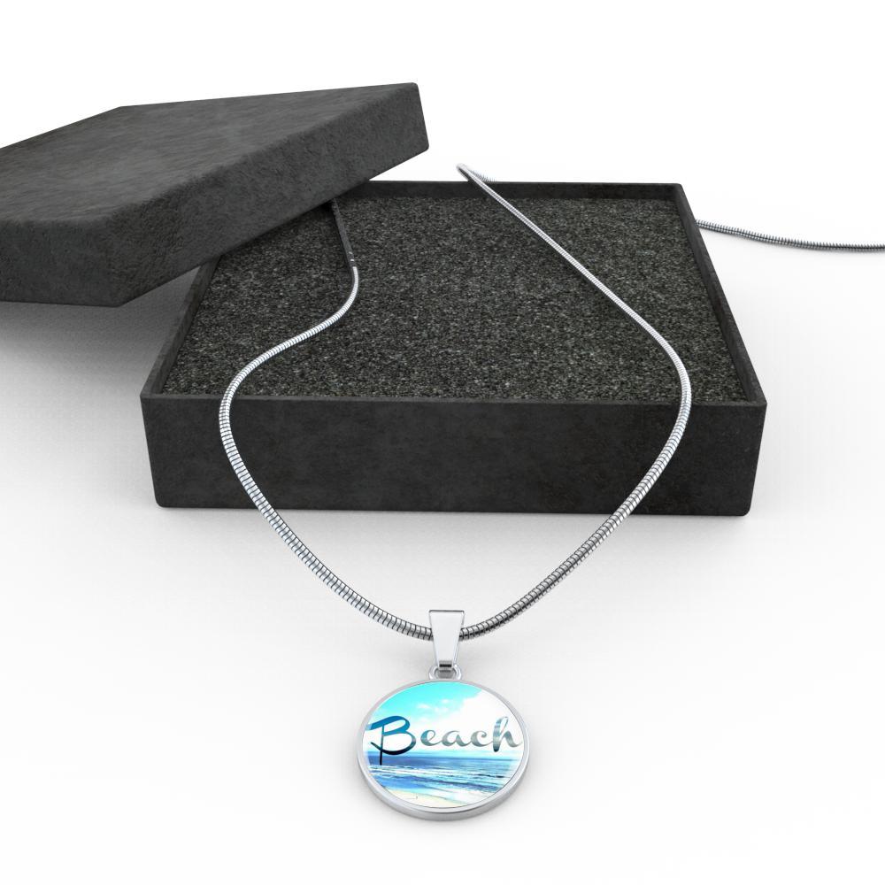 Beach Round Pendant Necklace