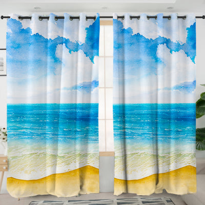 Beach Painting Curtains