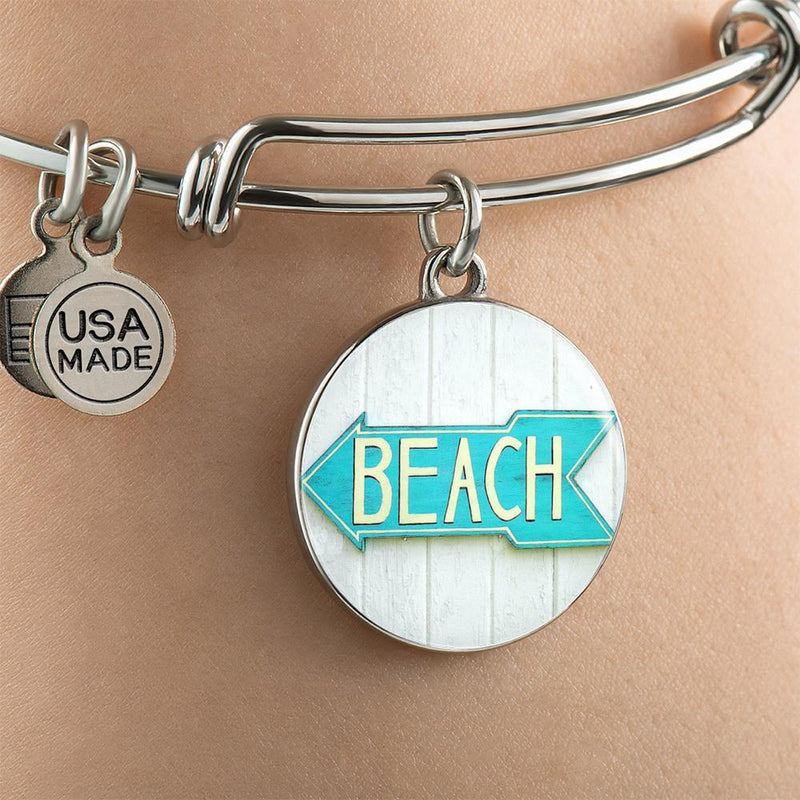 Beach Sign Bangle Bracelet