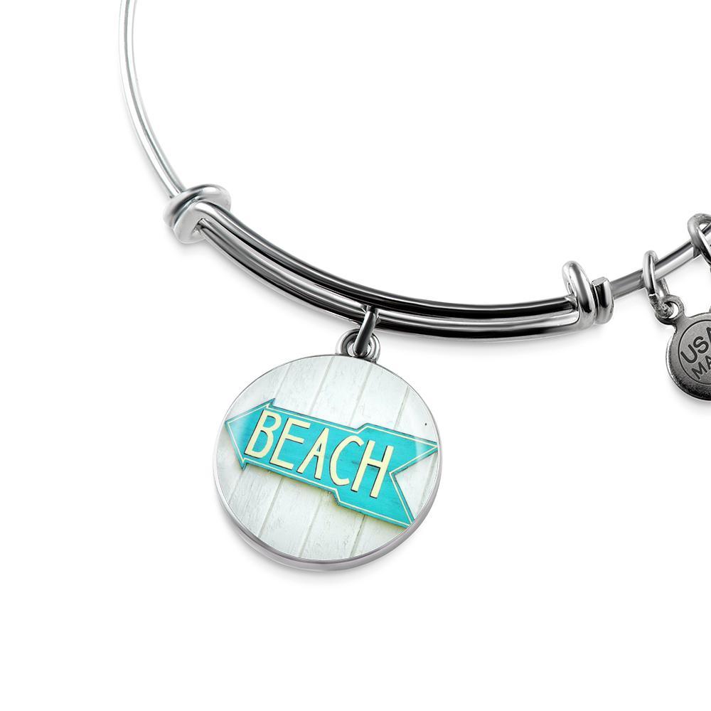 Beach Sign Bangle Bracelet