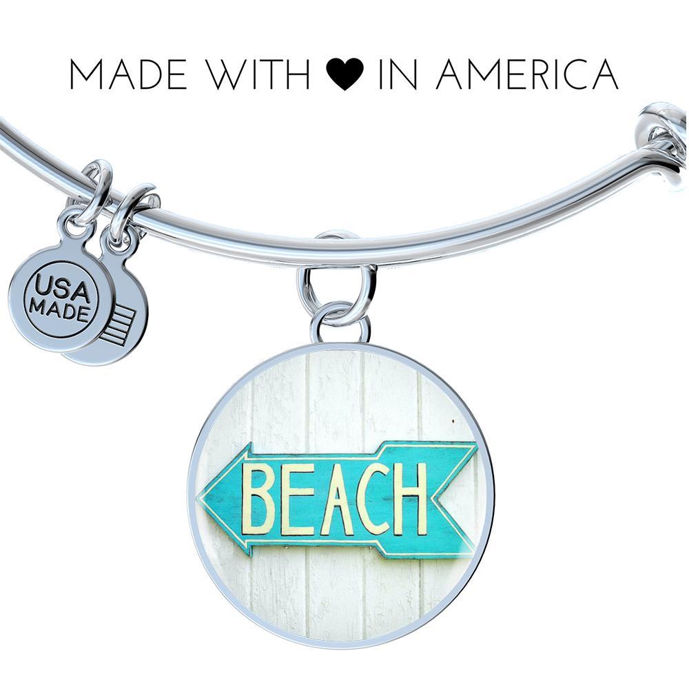 Beach Sign Bangle Bracelet