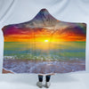 Beach Sunset Cozy Hooded Blanket