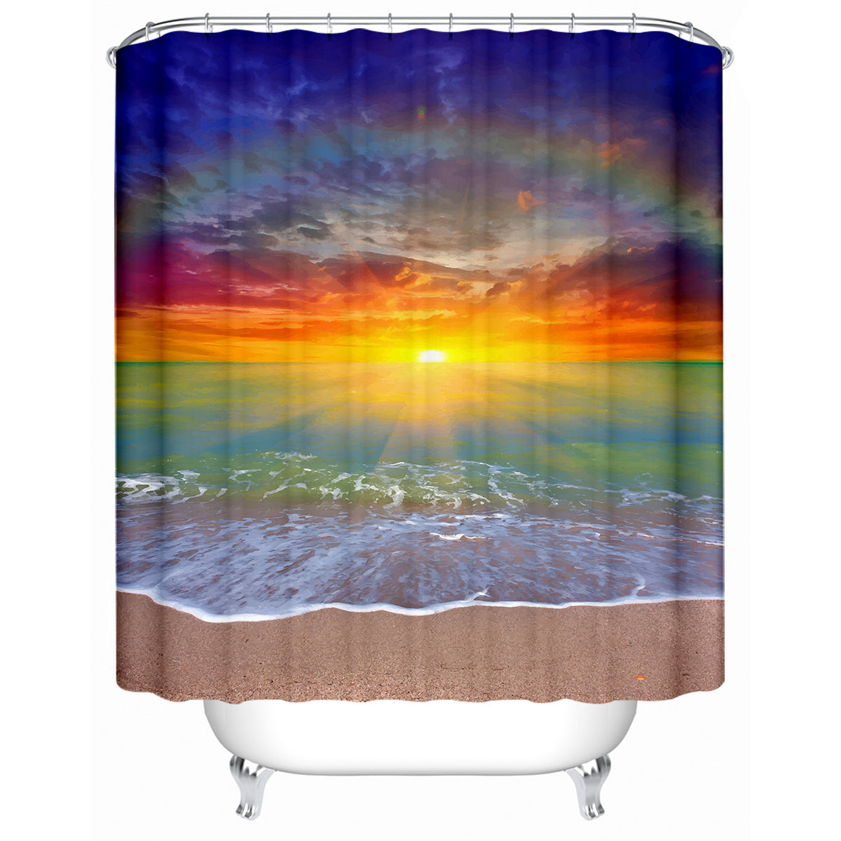 Sunset Beach Shower Curtain