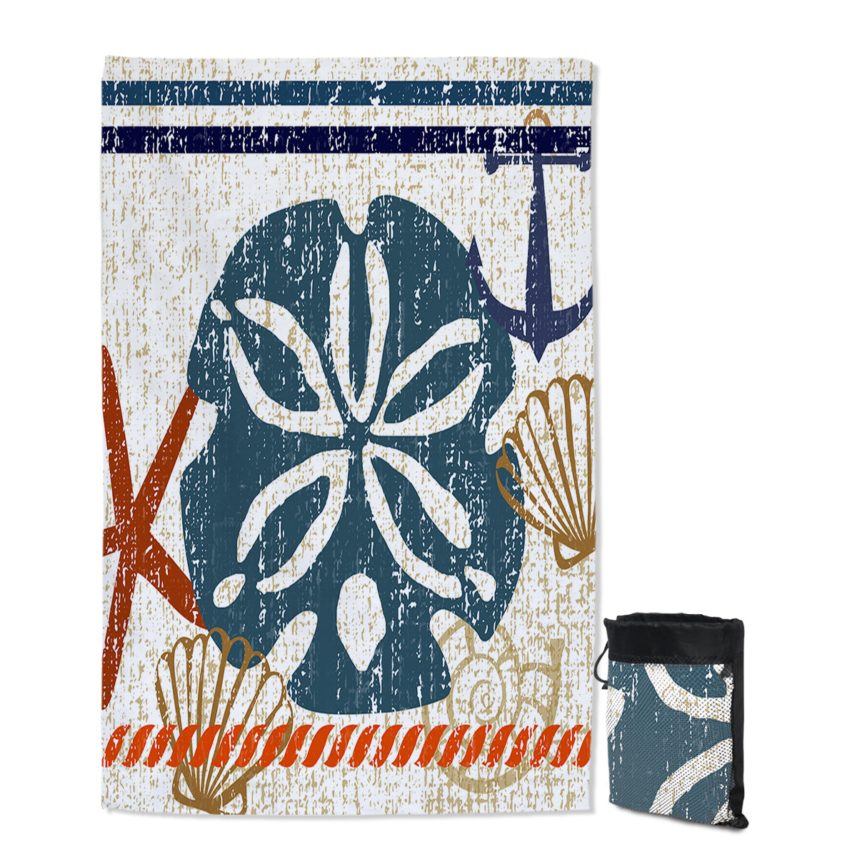 Beachy Sand Dollar Sand Free Towel