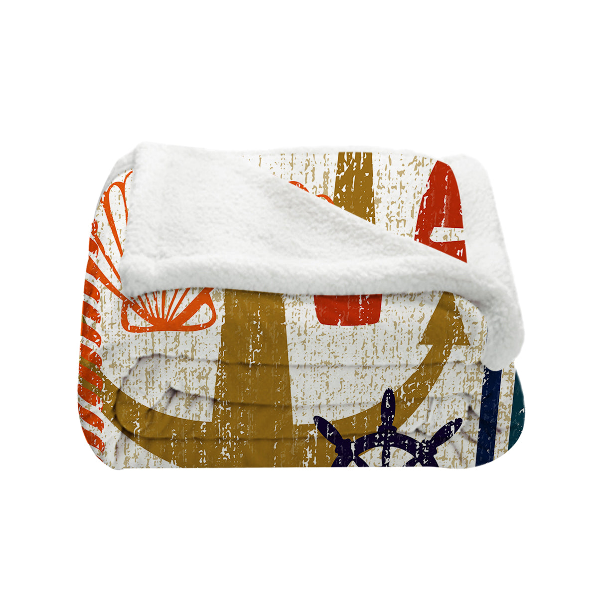 Beachy Anchor Bedspread Blanket