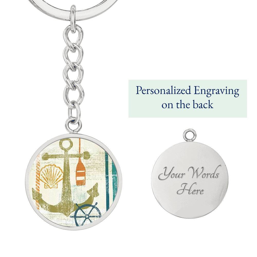 Beachy Anchor Keychain