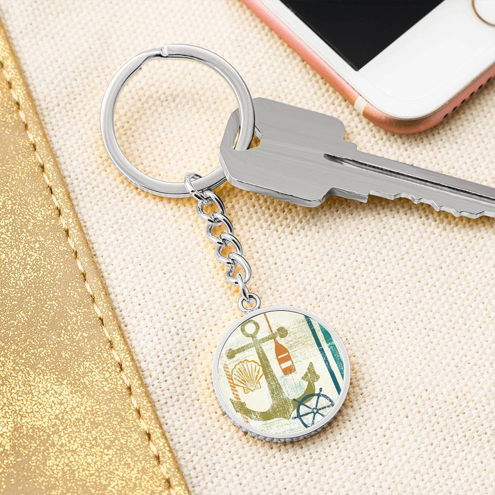 Beachy Anchor Keychain