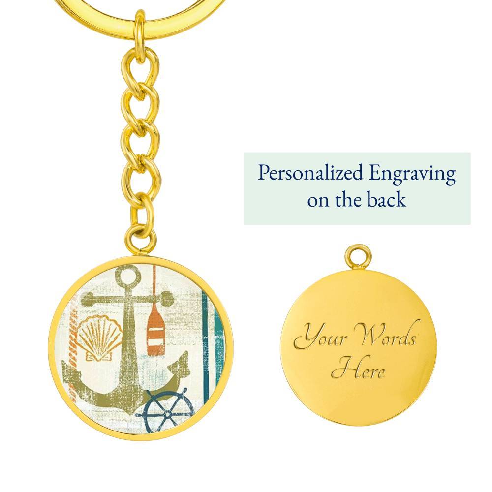 Beachy Anchor Keychain