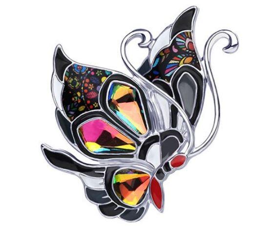 Beachy Butterfly - Enamel Brooch