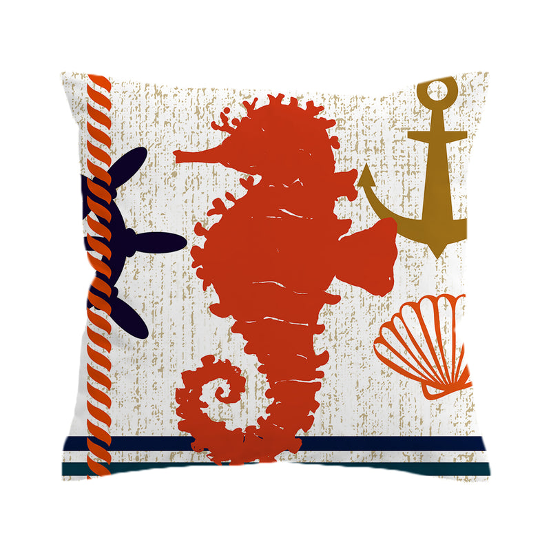 Beachy Seahorse Pillow Cover