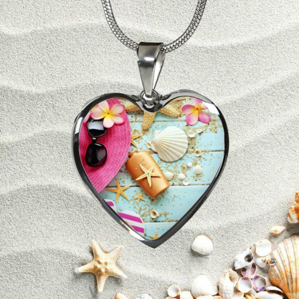Beachy Set Heart Necklace
