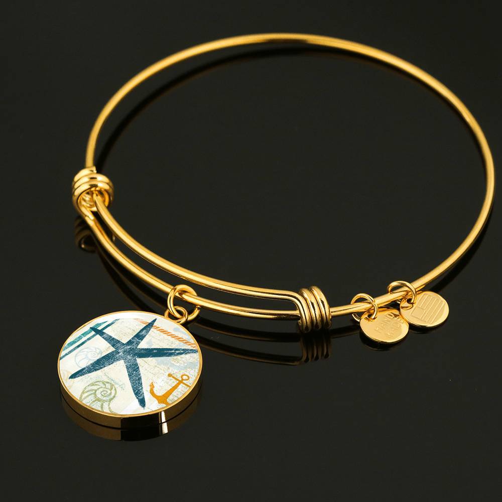 Beachy Starfish Bangle Bracelet