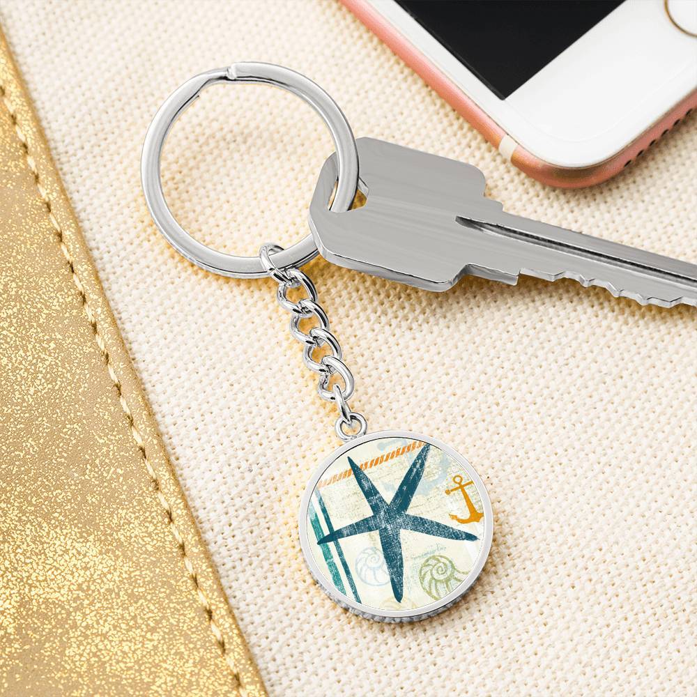 Beachy Starfish Keychain