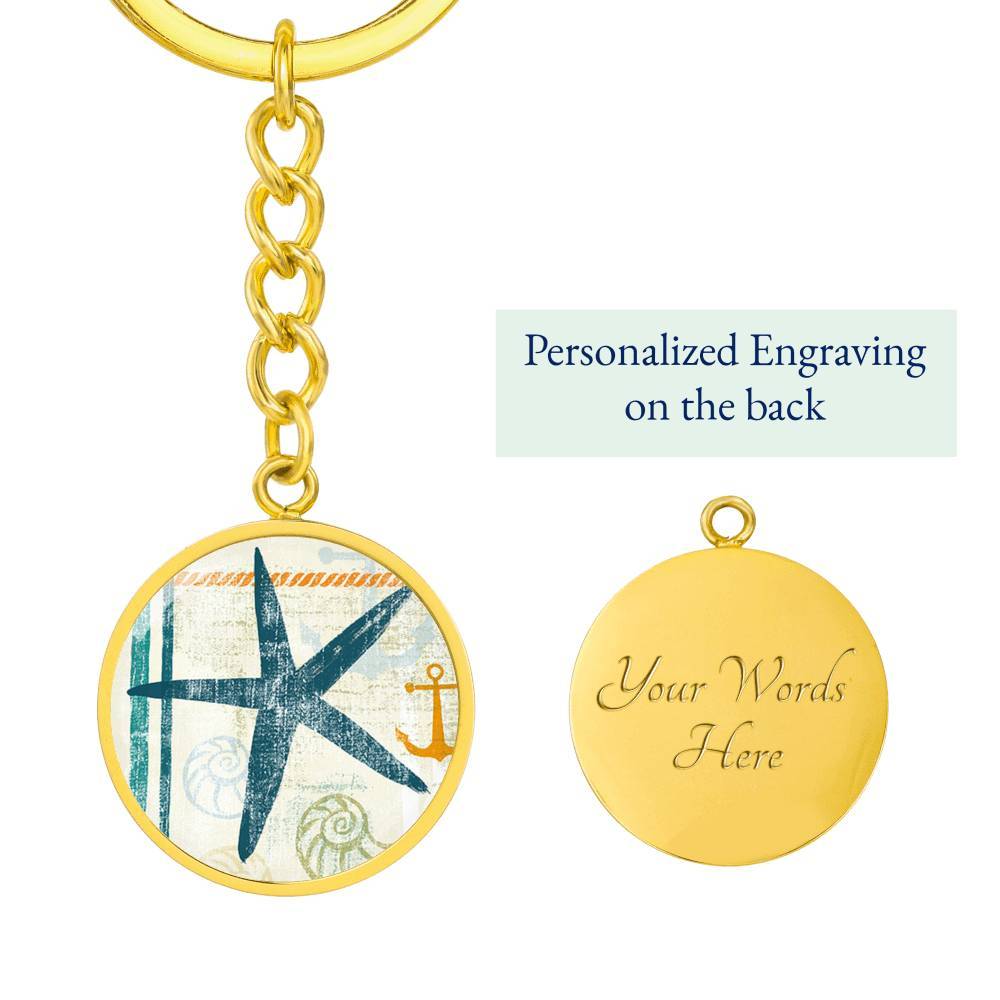 Beachy Starfish Keychain